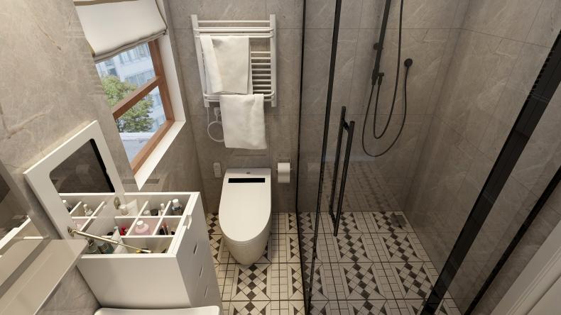 卫生间装浴缸的效果图干湿分离,带浴缸汗蒸房的豪华卫生间设计