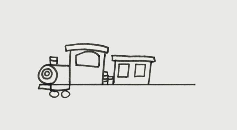 一笔一画,轻松学会,绘画教程连载(12):火车