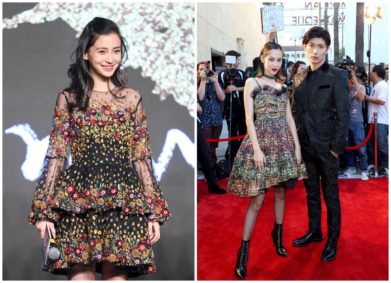 杨颖和水原希子佛牌,杨颖遇到韩国明星