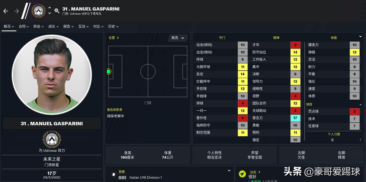 fm2016世界级门将,fm足球经理推荐门将