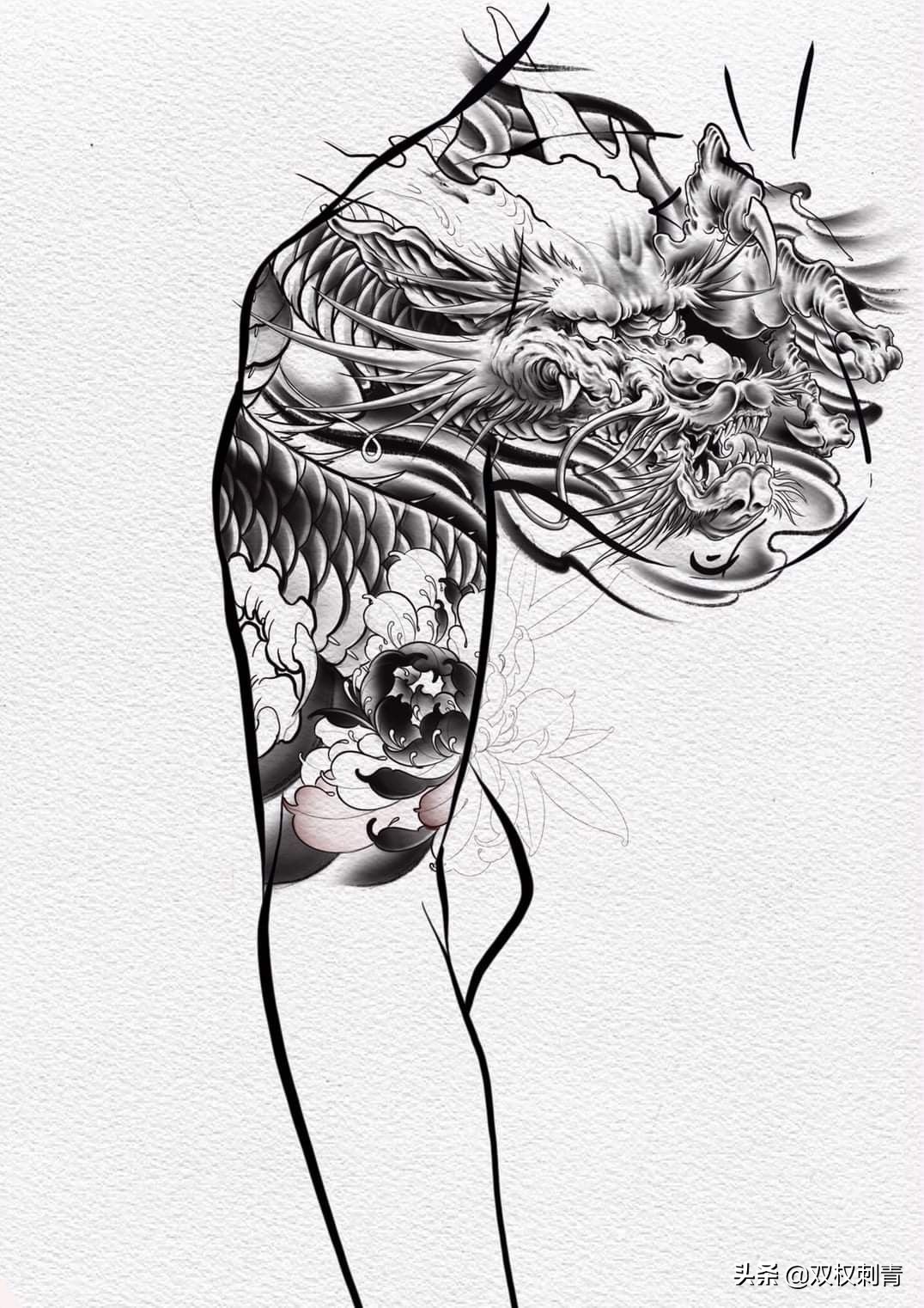 汉代龙纹图腾图案,龙纹图腾图案