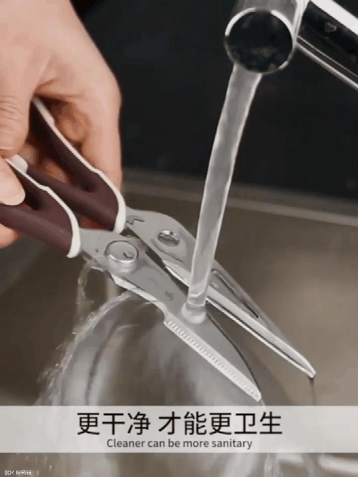 不锈钢剪刀剪鸡骨头,家用剪刀剪鸡骨头