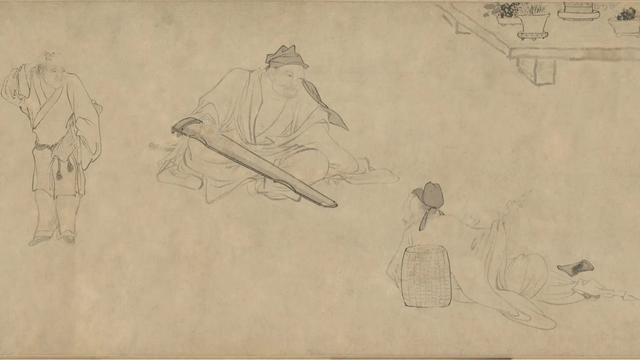 古贤诗词,明杜堇古贤诗意图欣赏