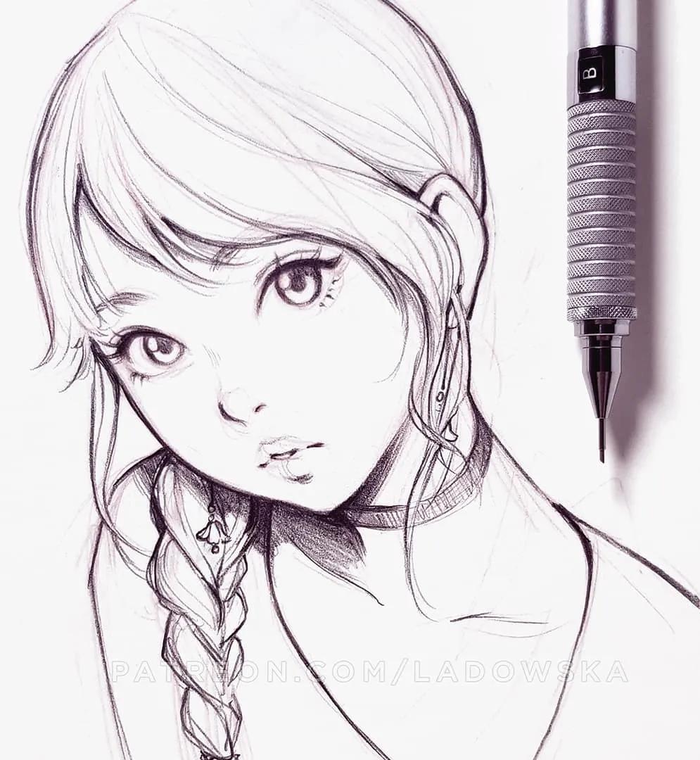 软萌可爱的动漫美少女怎么画,画可爱的动漫美少女特别简单