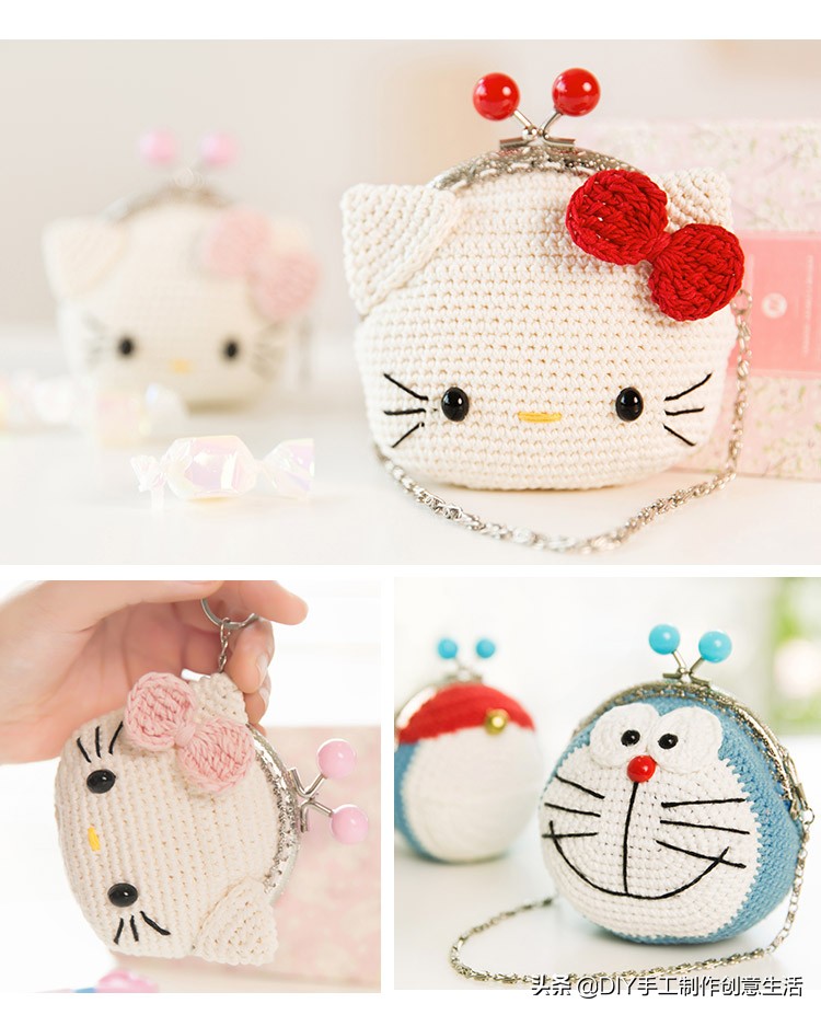 钩织扁包零钱包,钩织拉链零钱包