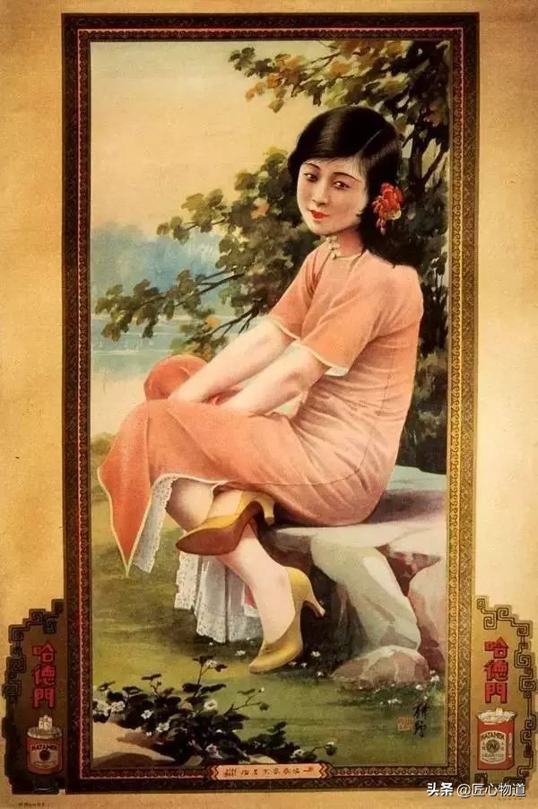 民国风--岁月里的民国香烟广告画都是大美女