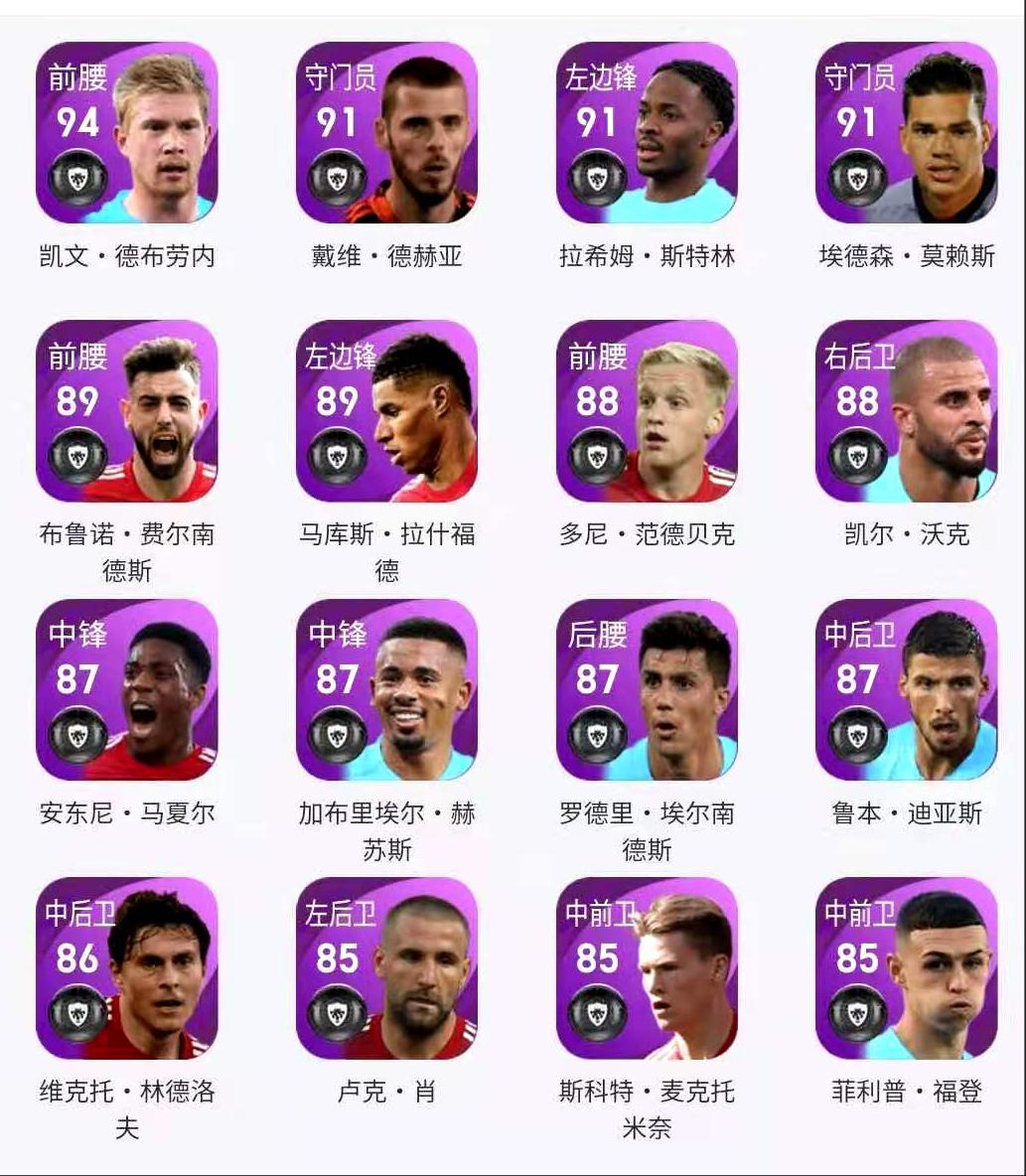 实况足球2021曼城阵型打法,曼联精选兑换后面还有什么精选