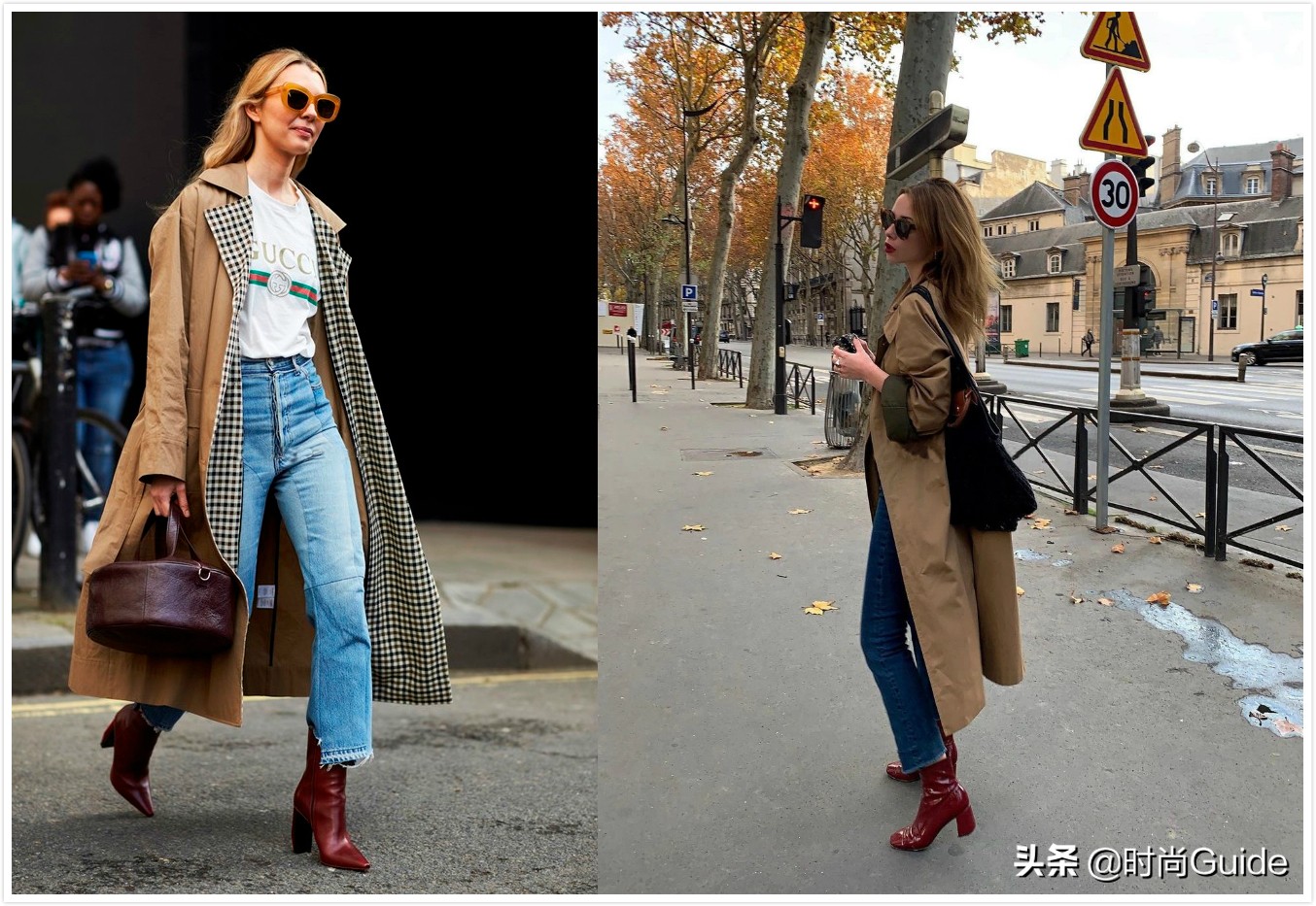 黑色小香风棕色靴子怎么搭配,棕色靴子搭配红色小香风