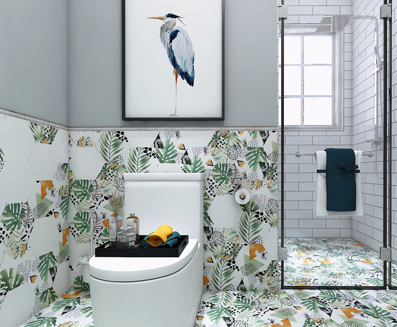 卫生间瓷砖配色效果图,卫生间铝扣板如何配色