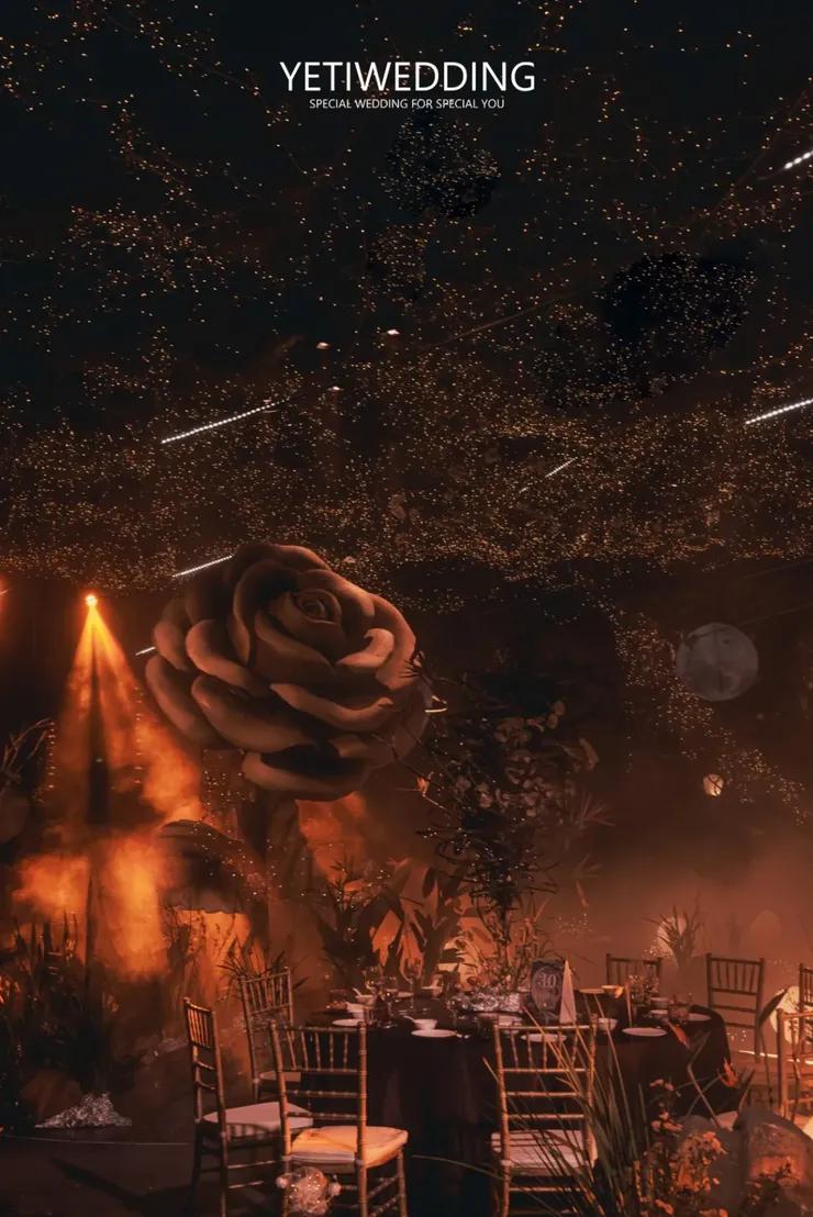 神秘的蓝色系星空主题婚礼,一场神秘浪漫的星空婚礼主题