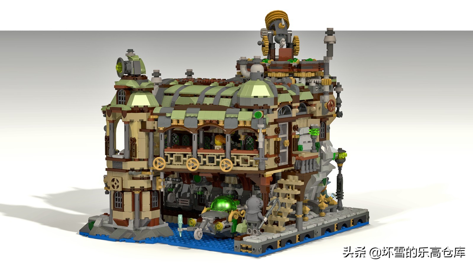 乐高大颗粒搭建古代城墙,用乐高搭建一个超迷你的城市