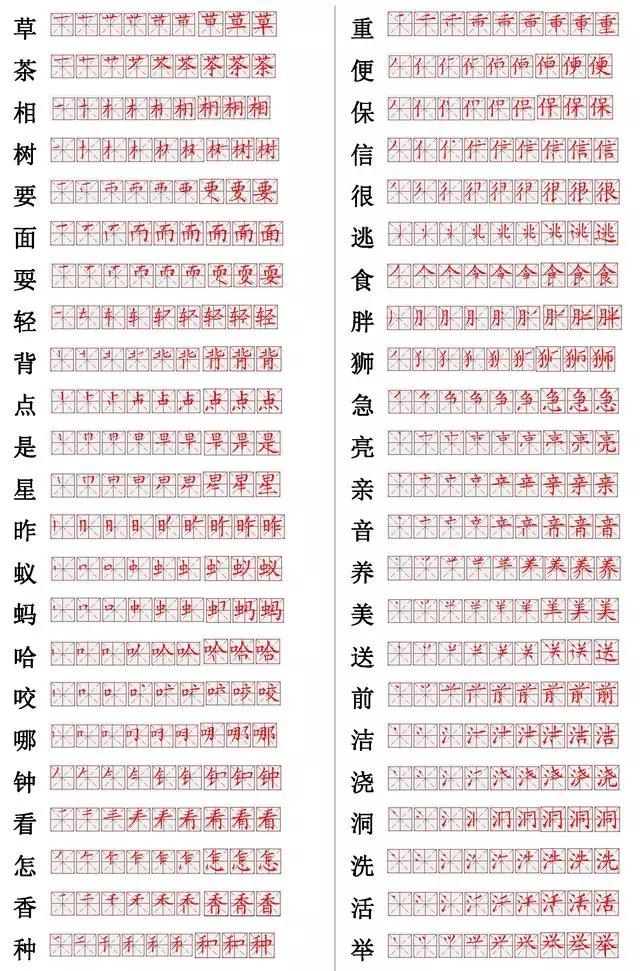 学生汉字笔顺笔画规则大全,小学生常用笔画笔顺表练字
