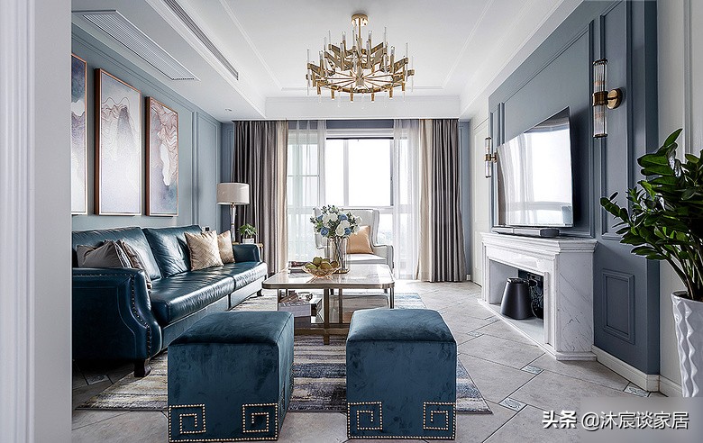 入门现代美式大气高端玄关,夫妻俩简单毛坯房装修