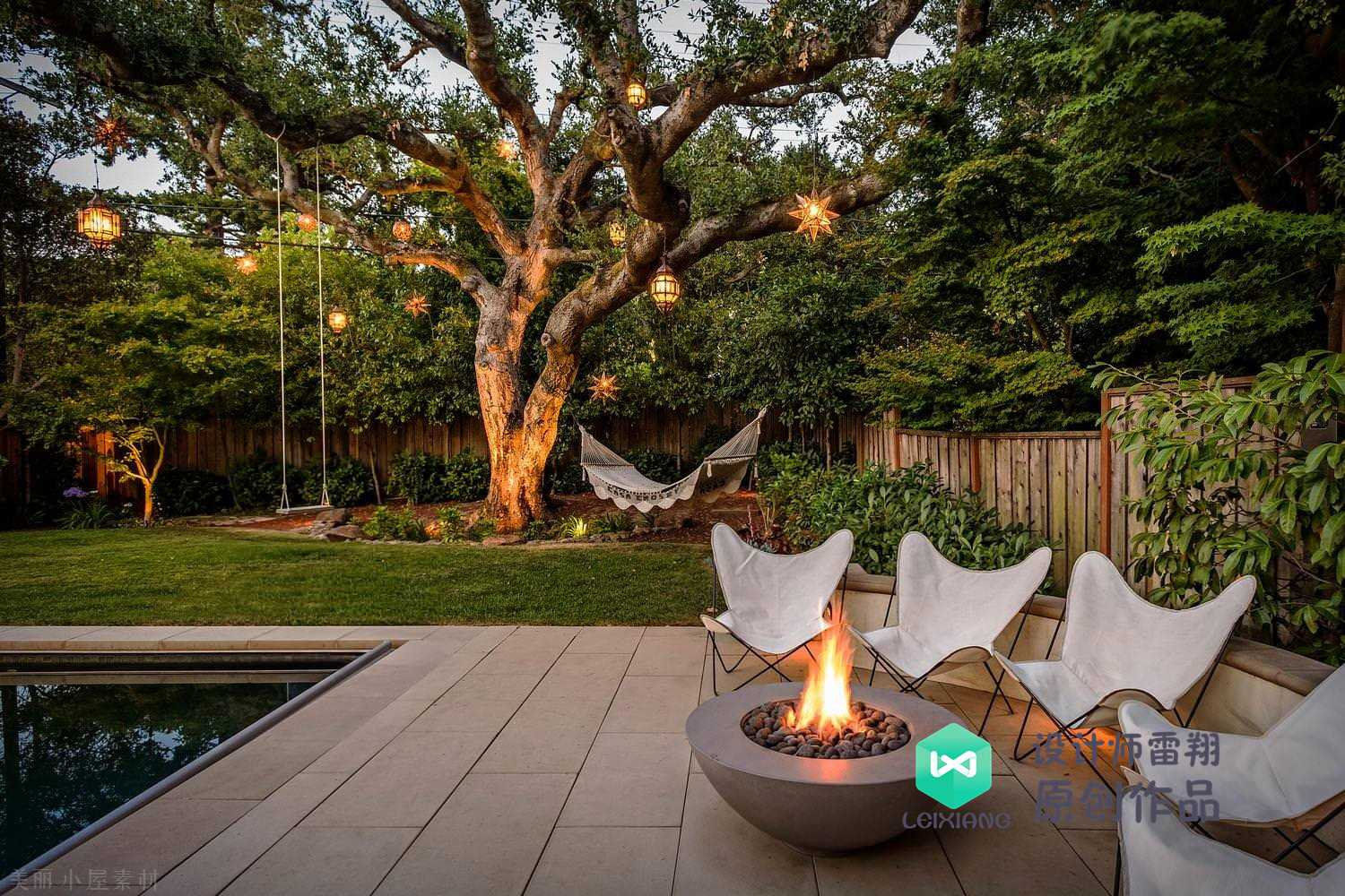 庭院防腐木颜色搭配效果图,庭院怎么铺装防腐木