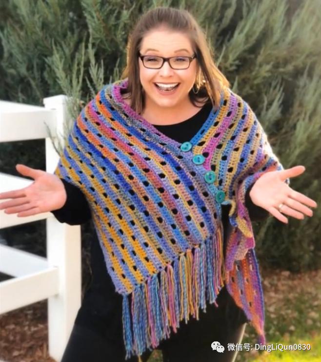 高档蕾丝钩花斗篷披肩防晒衣,针织披肩花样图片大全