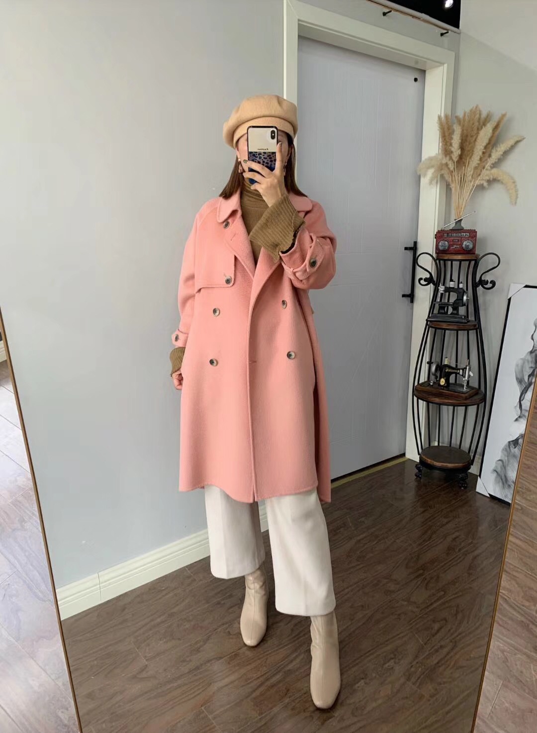 高端双面绒羊绒大衣穿搭,宽松休闲羊毛绒大衣怎样穿好看