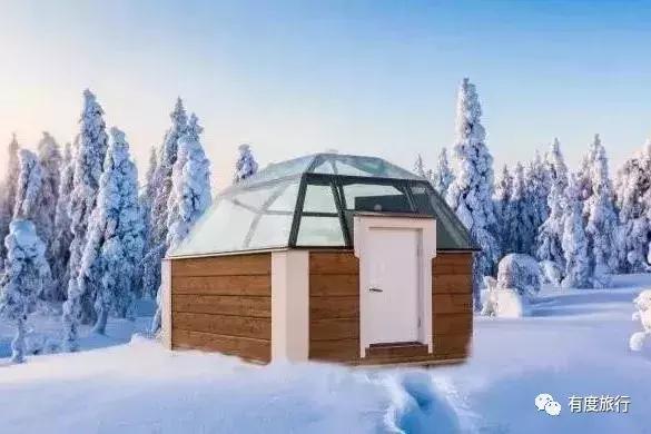 芬兰极光玻璃屋高清大图,芬兰玻璃屋极光横屏