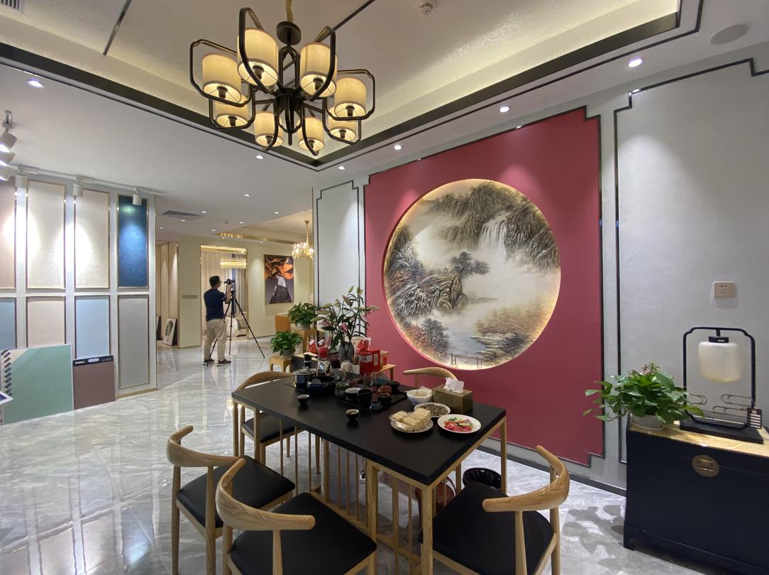 卡百利艺术涂料实景效果案例,卡百利艺术背景墙效果图