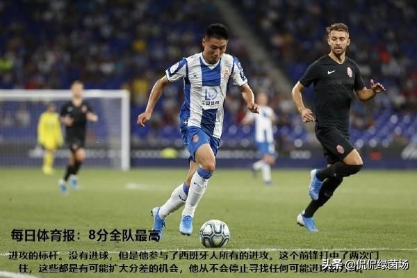 武磊赛后评分满分,武磊再失单刀赛后获最低评分