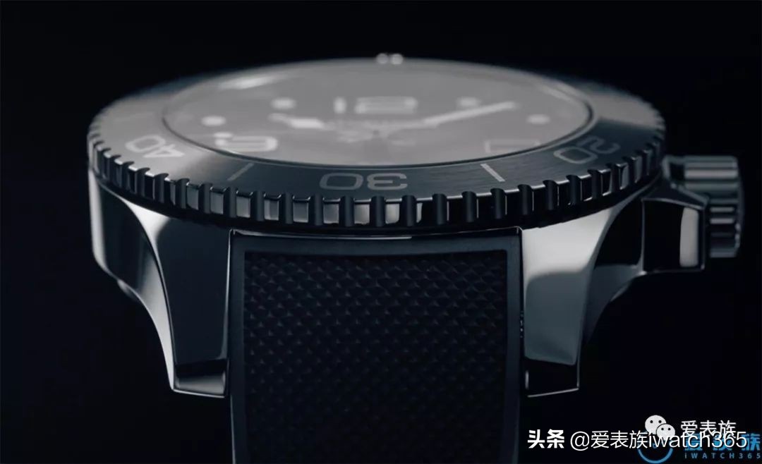 浪琴康卡斯二手陶瓷全黑,高档商务男表黑科技全陶瓷表