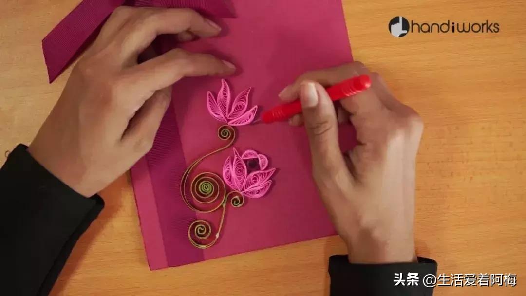 衍纸做教师节贺卡,用衍纸做教师节贺卡纯手工