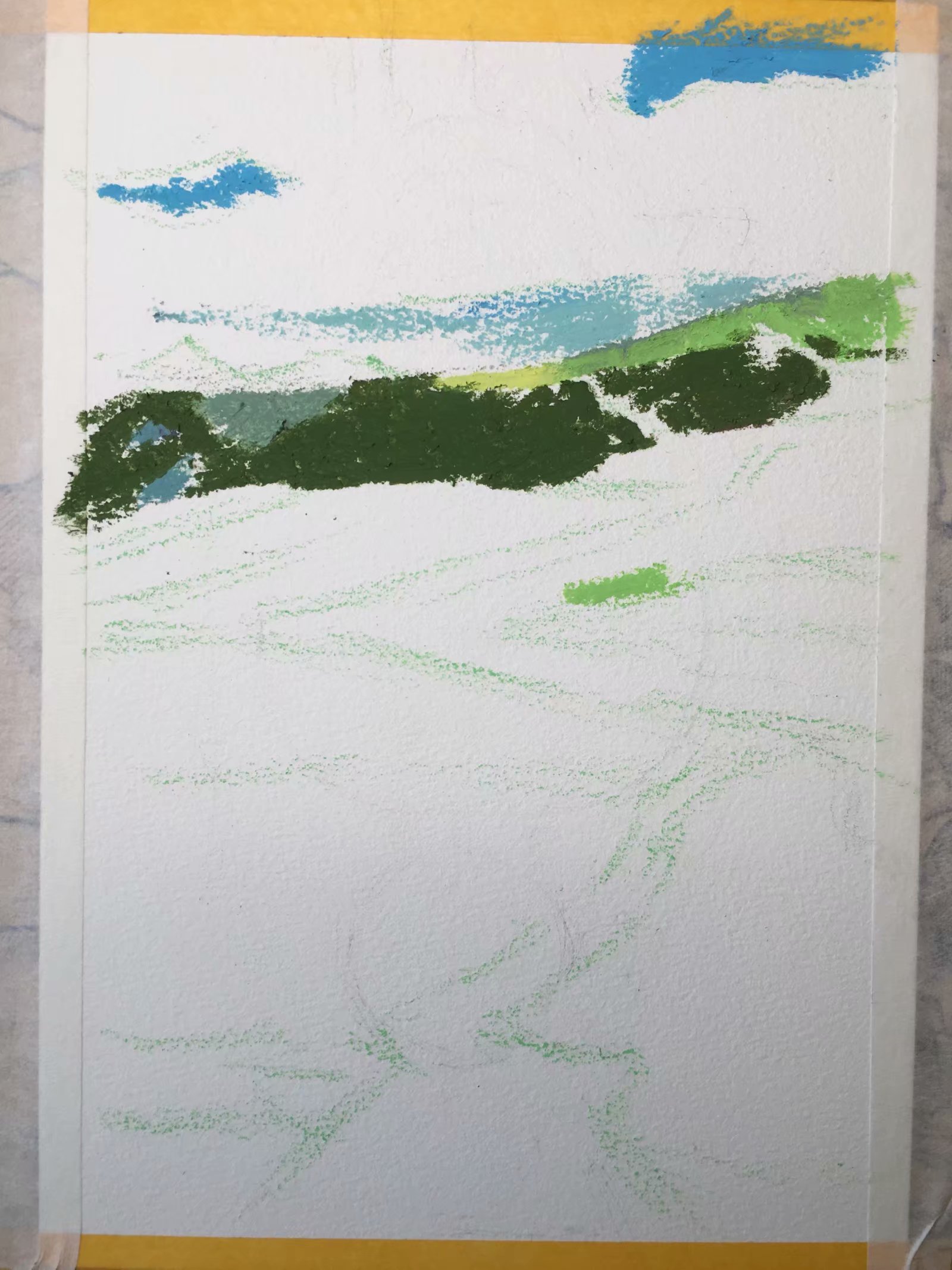 油画棒绘画入门零基础风景图教程,用油画棒画油画写实系列