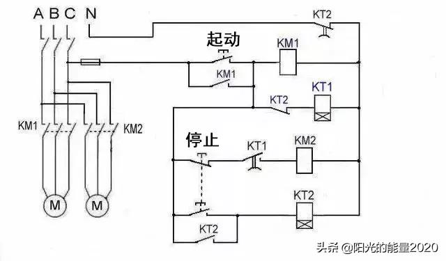 输送带自动控制电气原理图,自动控制电气图讲解