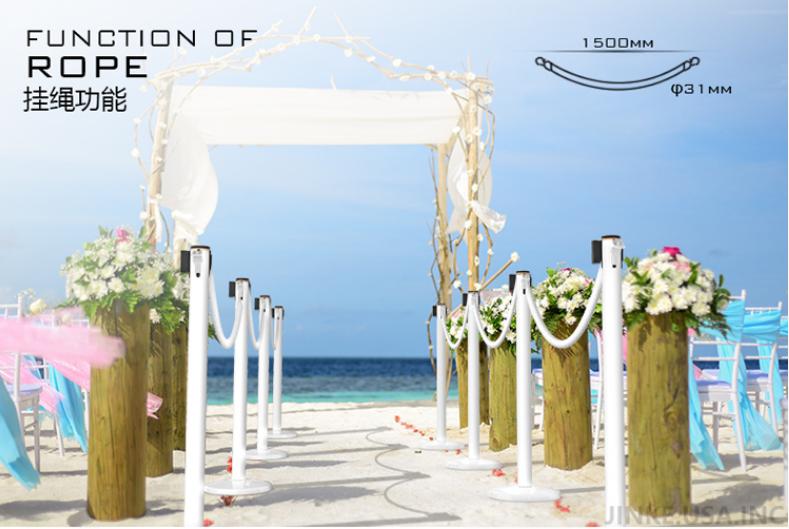 流光本白，留白为美——流光白爵士金圈一米线栏杆座