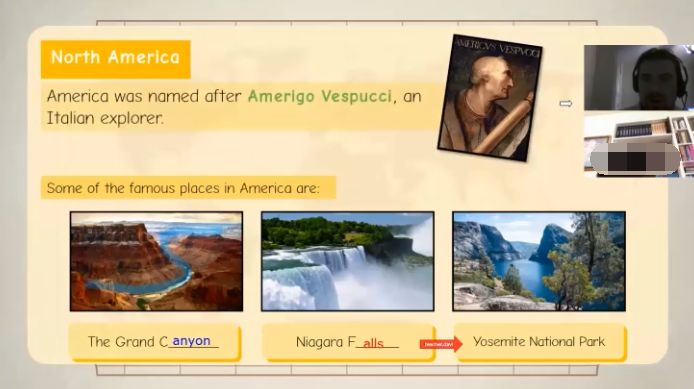 英伦云小学地理课程《Continents》了解地球上的陆地