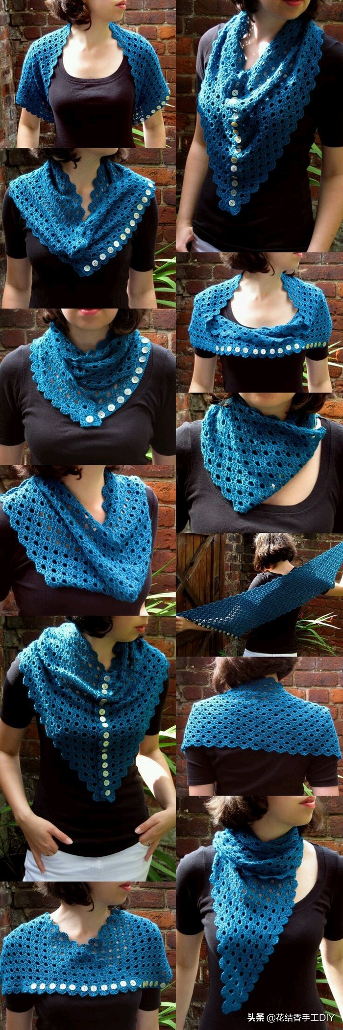 毛线编织围脖花样教程,毛线套头围脖编织教程