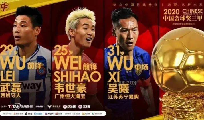 中国足球颁奖：吴曦获金球奖，郝伟获金帅奖，郭田雨获金童奖