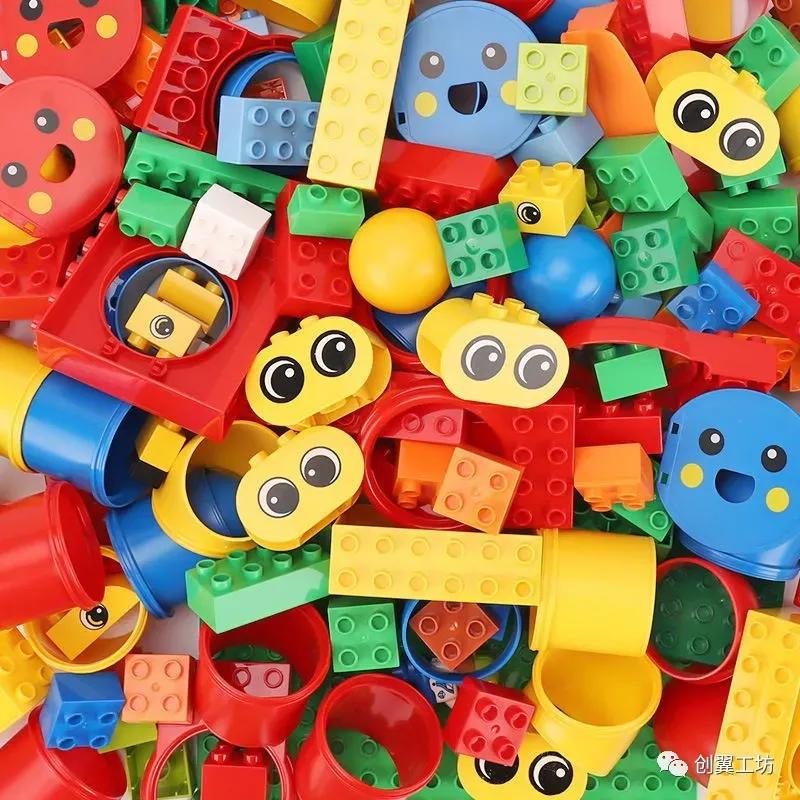 乐高大颗粒游乐园搭建过程,乐高游乐园场景的搭建