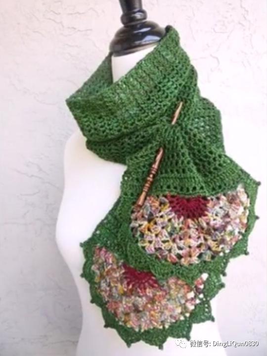 针织披肩作品,披肩花式围巾编织教程