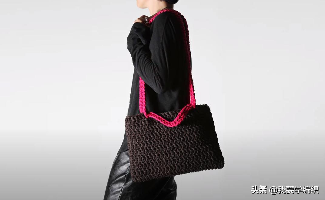 最简单钩编小包包,手工钩织迷你版手提包包编织教程