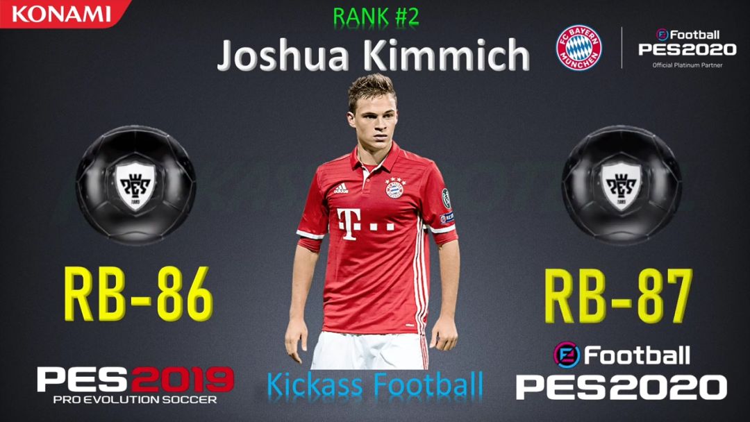 实况2020后卫排名,实况足球23新赛季后卫排名