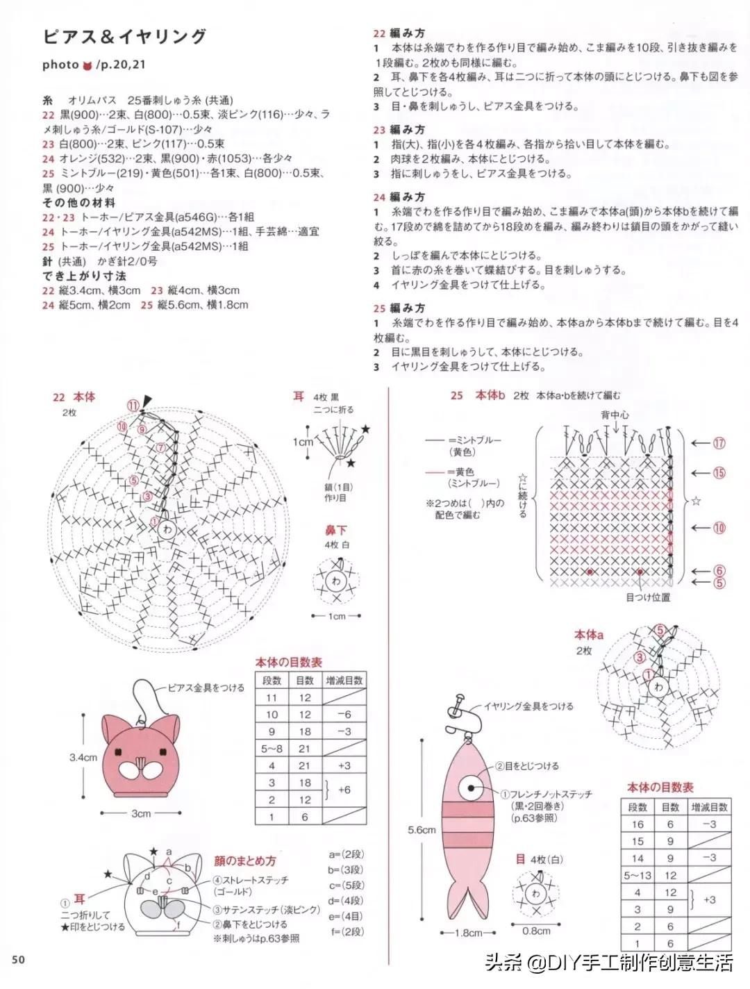 各种小猫的钩织教程,小猫身体和腿的钩织教程