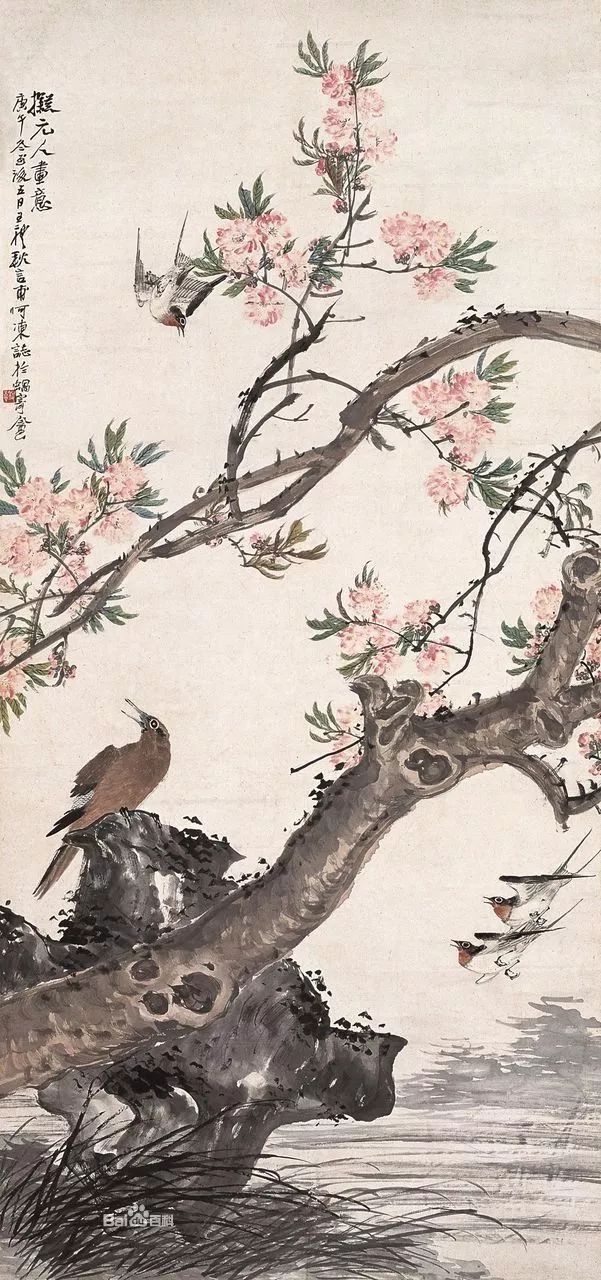 潘天寿写意花鸟画要义,著名画家潘天寿花鸟画构图理论