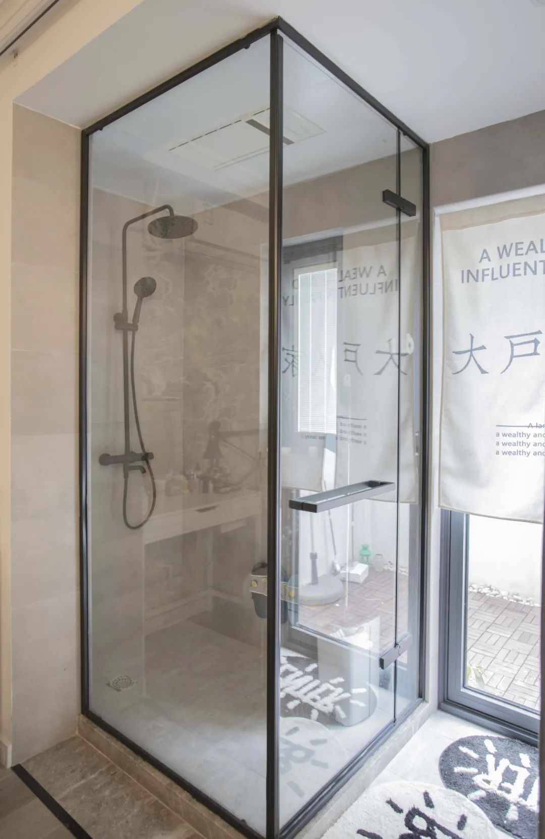 最简易的干湿分离淋浴间,淋浴区干湿分离