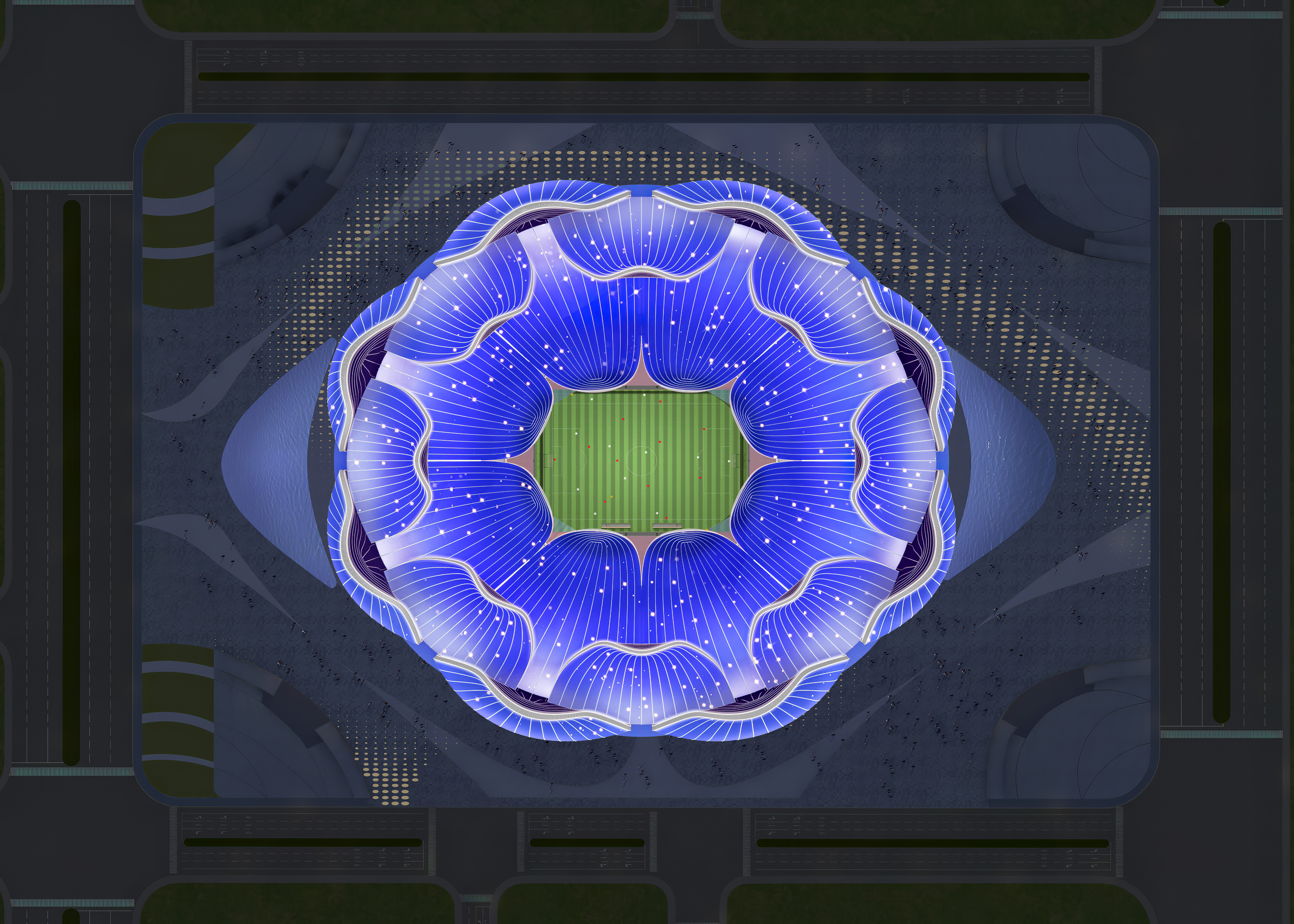 恒大足球场效果图太震撼了,广州恒大荷花足球场效果图