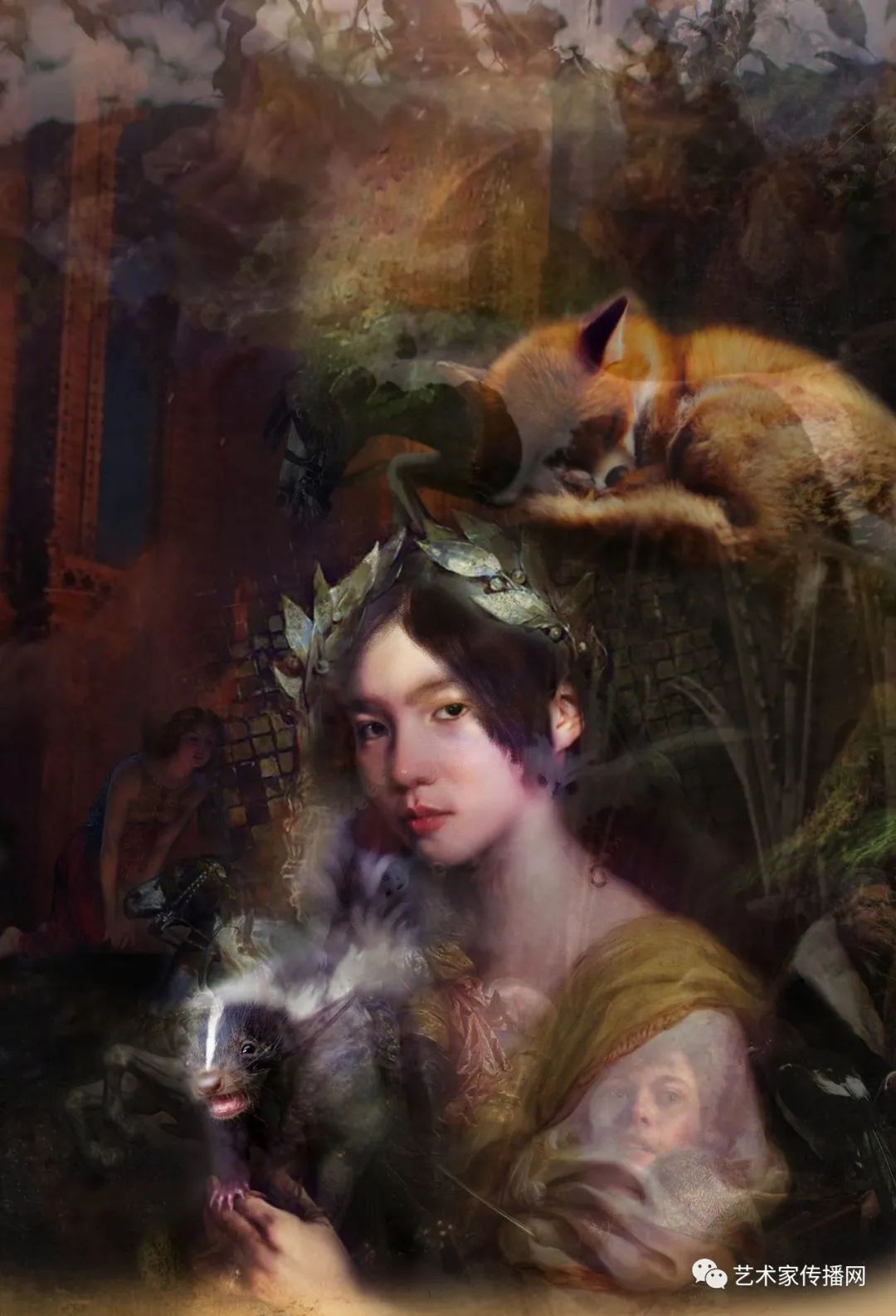 梦幻油画少女唯美图片,梦幻少女绘画图片