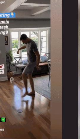 东契奇摔倒完整视频,东契奇颠卫生纸挑战