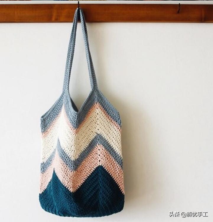 韩国钩针教程,简单的钩针编织包