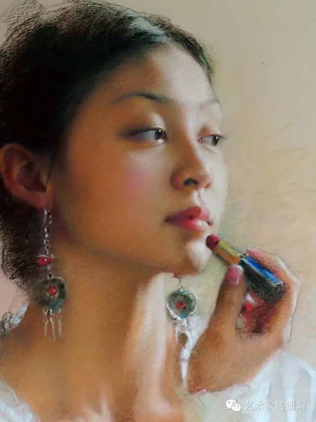 王剑的绘画作品欣赏,画家王剑粉笔画作品欣赏