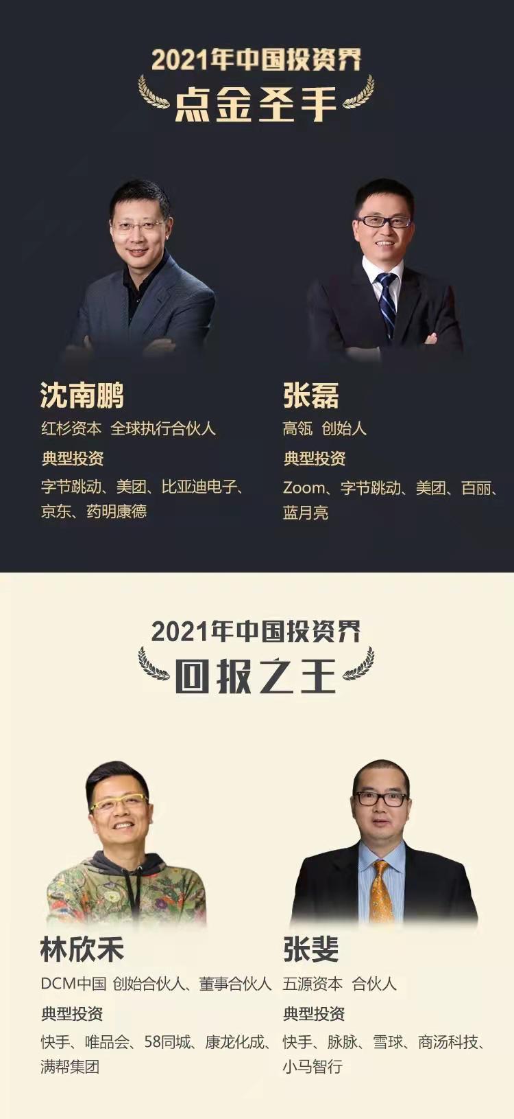 2022中国顶级投资人top20榜单,2017年顶级投资人排行榜top50