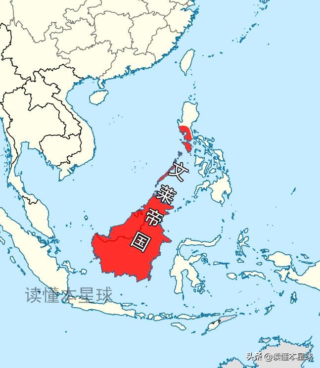 文莱为什么被马来西亚一分为二,文莱帝国版图演变