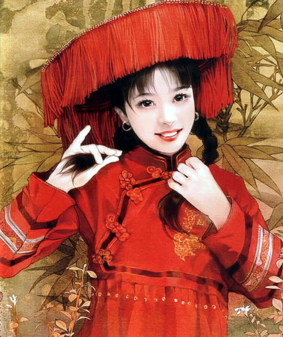 东方画姬---德珍彩绘古典美女画