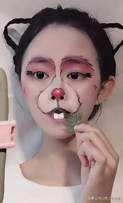 鞠婧祎小兔子造型,鞠婧祎黑白小鞠