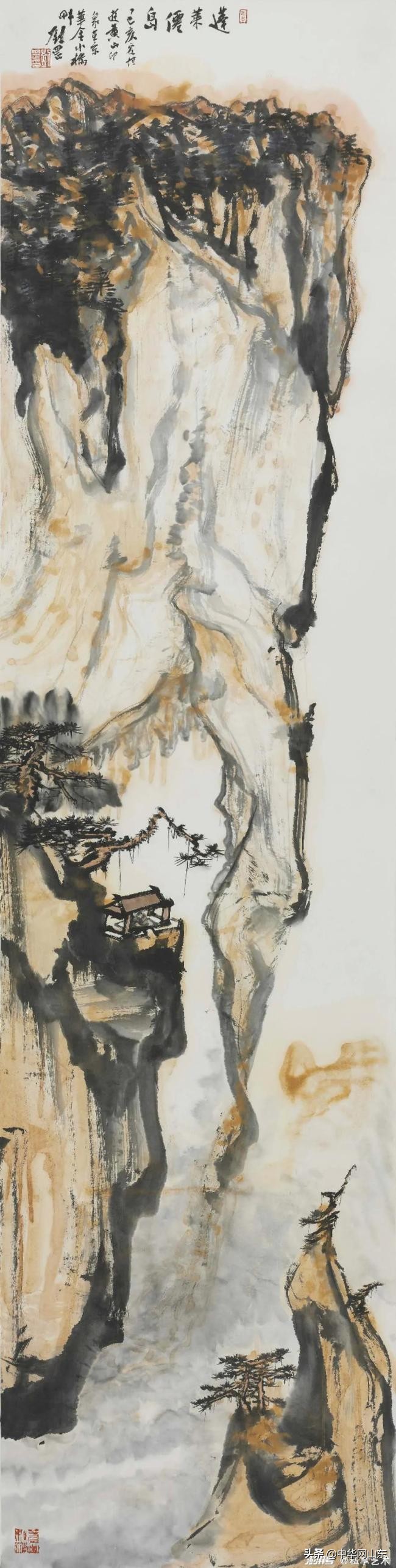 刘罡画作,泰山顶级水墨山水画