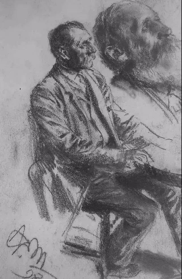 阿道夫门采尔速写作品,门采尔高清速写作品图片