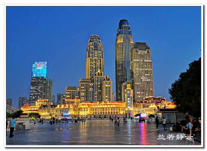 夜幕下的天津海河,美爆了